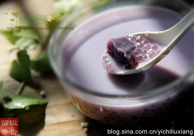 紫薯西米奶香湯