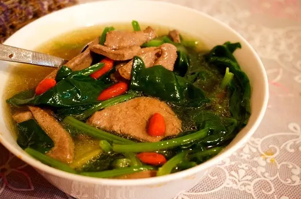 營養湯---菠菜豬肝湯