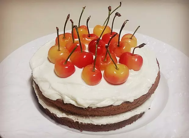 黃櫻桃裸蛋糕 Cherry naked cake