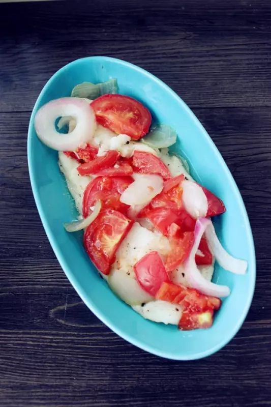 錫紙番茄烤龍利魚 低卡 減肥 健身
