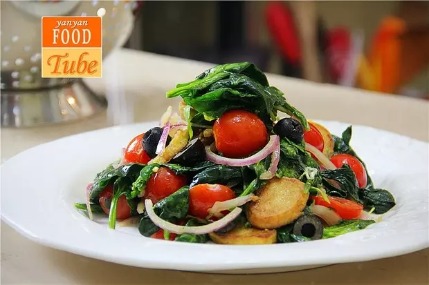 土豆菠菜沙拉 Spinach Salad with Potato