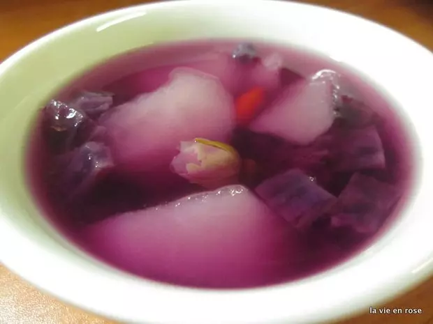 紫薯雪梨糖水