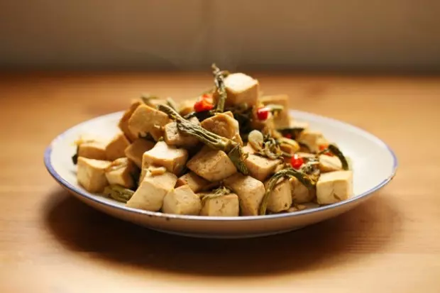 香椿蝦皮燒豆腐