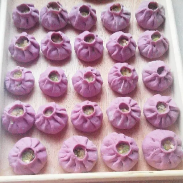 紫薯白菜豬肉包子