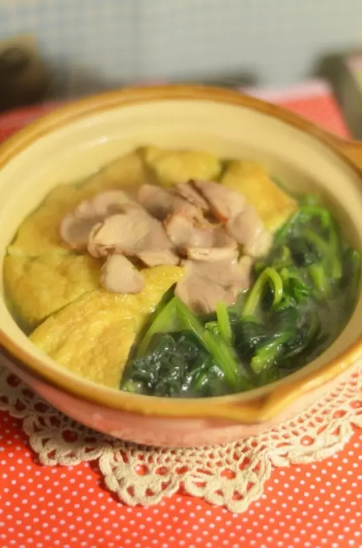 菠菜油豆腐暖鍋