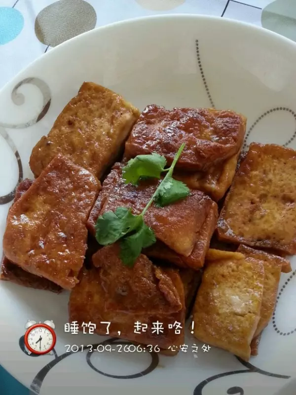 五香煎豆腐
