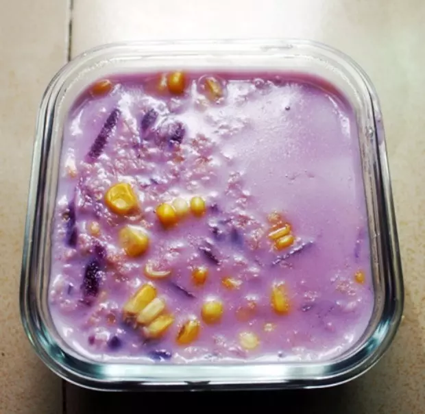 紫薯玉米麥片粥