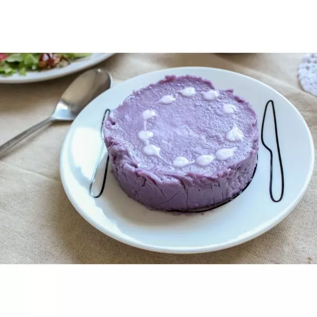低卡紫薯牛奶布丁