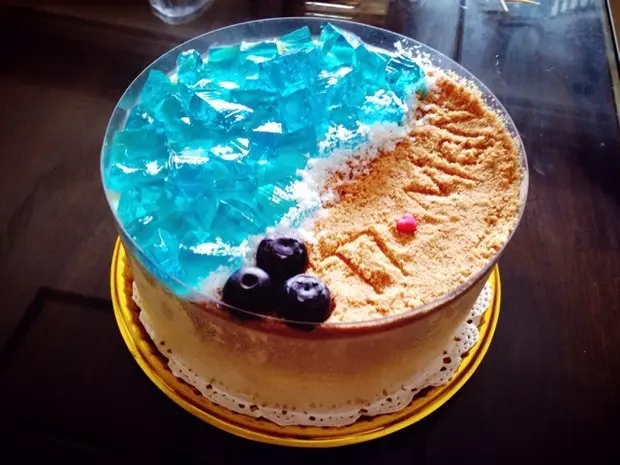 海洋百香果酸奶凍芝士蛋糕