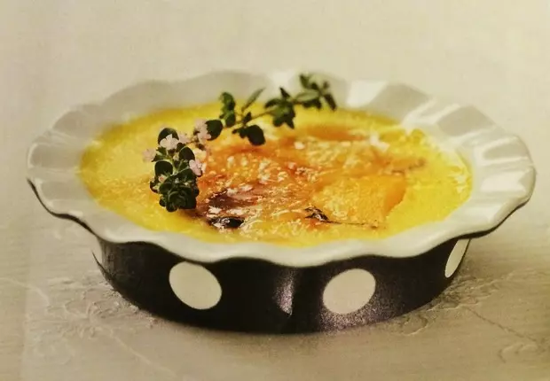 百里香桃子雞蛋布丁 Crème brûlée thym-pêche
