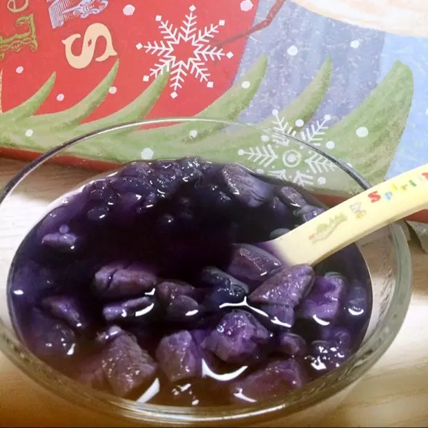 紫薯雪蛤糖水