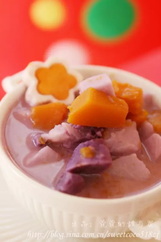 椰汁南瓜紫薯芋頭煲