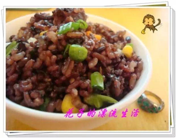 菇香雜米飯+剁椒絲瓜炒雞蛋+魚籽豆腐