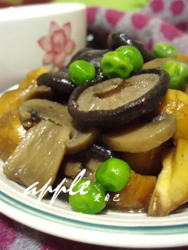 板栗青豆炒雙菇