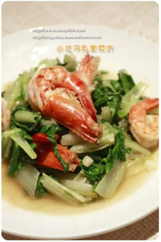 小白菜燴草蝦