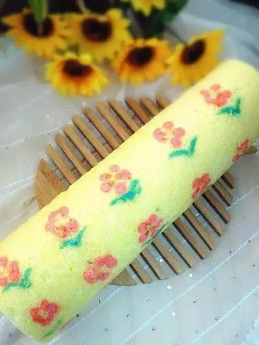 可以隨意變化的彩繪蛋糕：花兒朵朵蛋糕卷