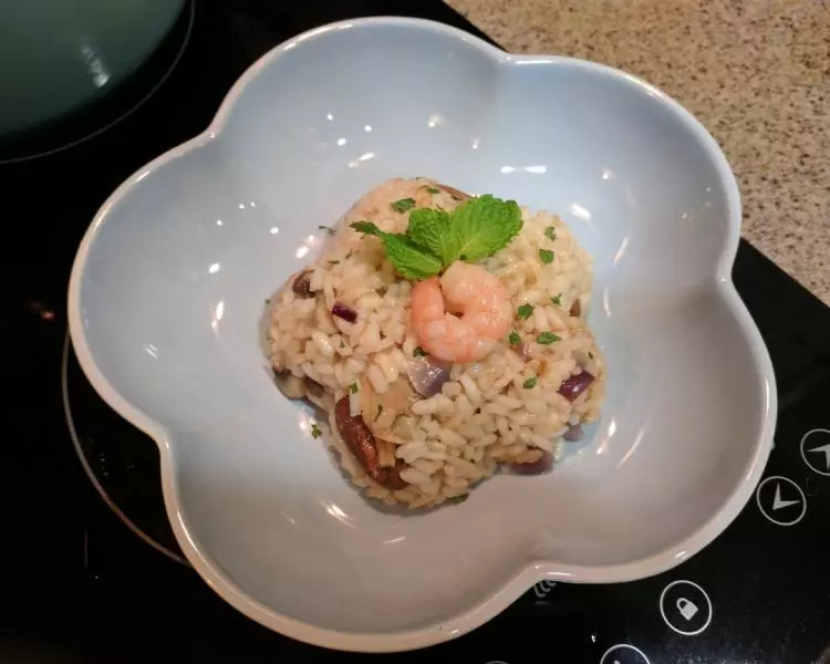 鮮蝦義大利燉飯 Shrimp Risotto with Cremini Mushroom