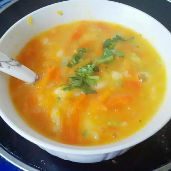 南瓜蘿蔔麵糊湯