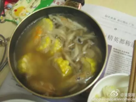 菜蔬蝦湯