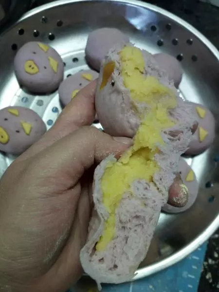 紫薯奶黃包（南瓜奶黃包）