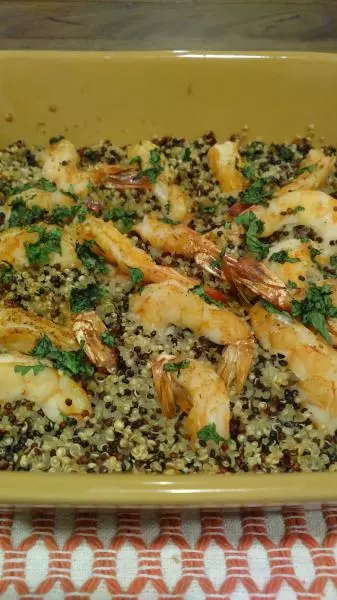 garlic shrimp and quinoa