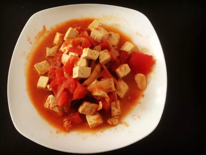 改良版 番茄醬紅燒老豆腐