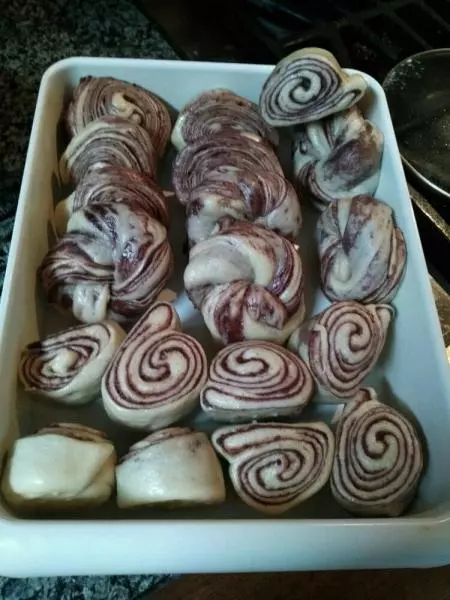 千層紫薯饅頭和花捲