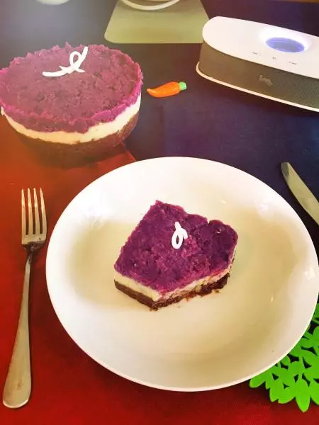 紫薯山藥紅豆糕