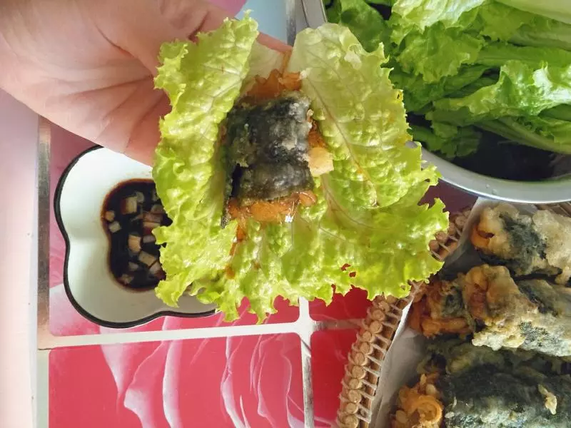 韓國小吃炸紫菜卷김다리