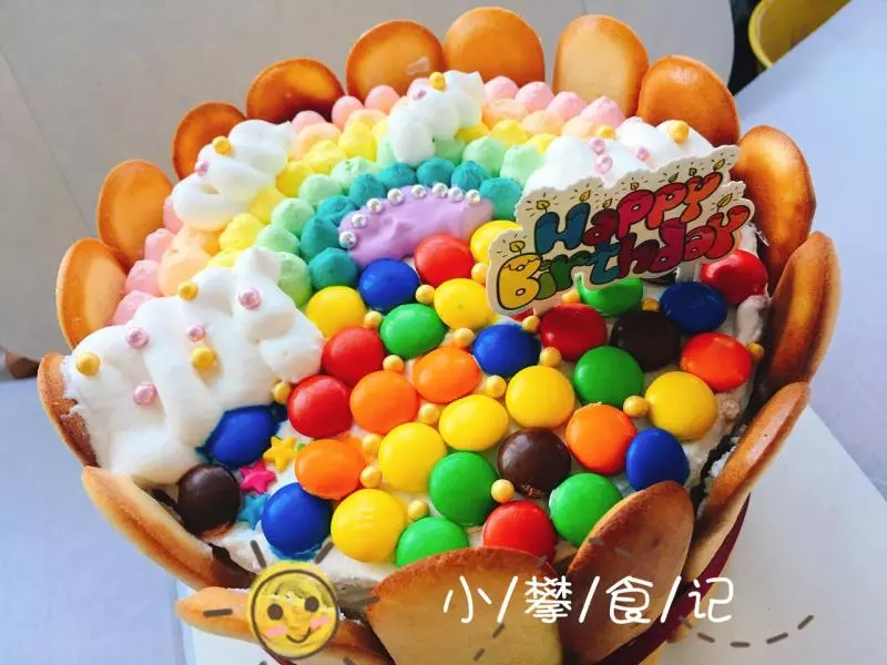 6寸m豆彩虹蛋糕