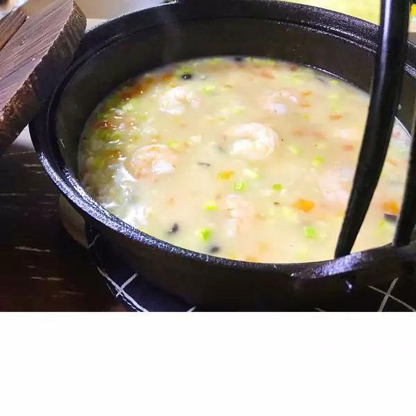 蝦仁雞肉砂鍋粥