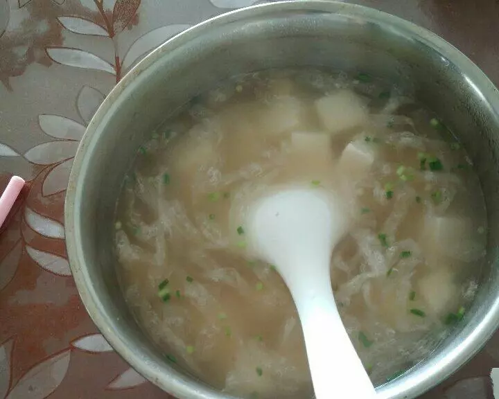 木槿花豆腐湯