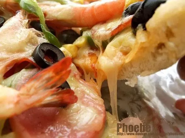 鮮蝦玉米橄欖披薩