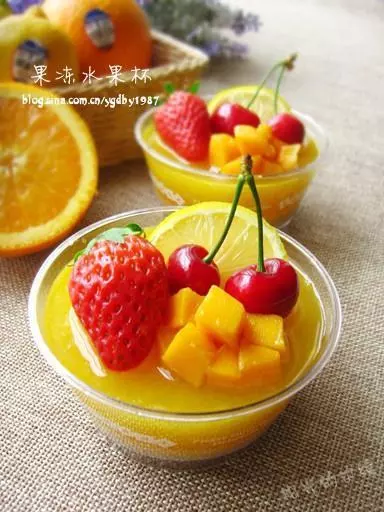 鮮橙果凍水果杯