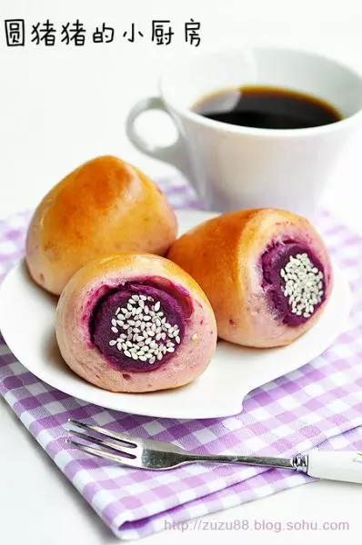 奶香紫薯麵包