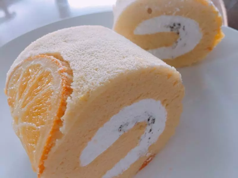 水果香橙戚風蛋糕卷
