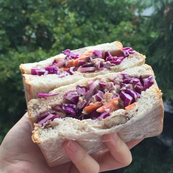 紫甘藍三明治