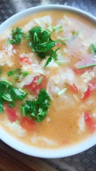 西紅柿海鮮疙瘩湯