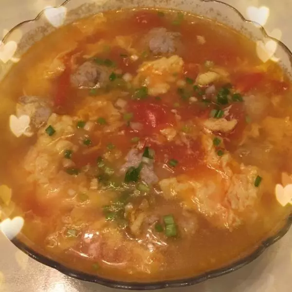 番茄雞蛋汆肉湯