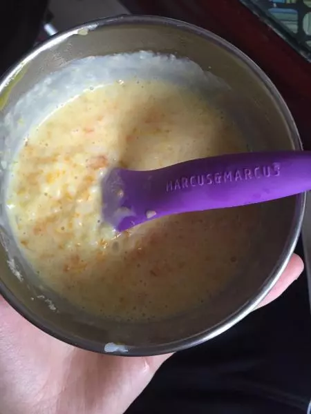 寶寶輔食：南瓜二米奶粥
