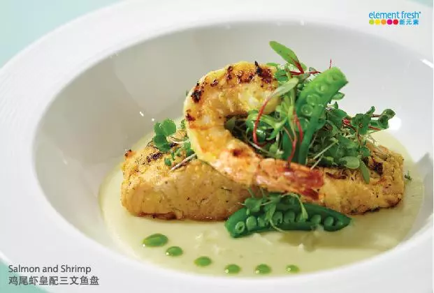 #新元素CHEF初體驗# 超級食物之雞尾蝦皇配三文魚盤
