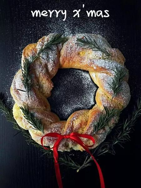 聖誕花環麵包，這個冬天用愛溫暖你