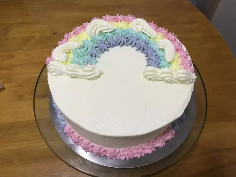 彩虹蛋糕（附8寸戚風的製作詳解）