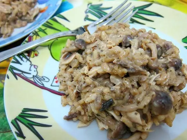 奶油蘑菇雞肉義大利飯 Chicken&amp;Mushroom Risotto
