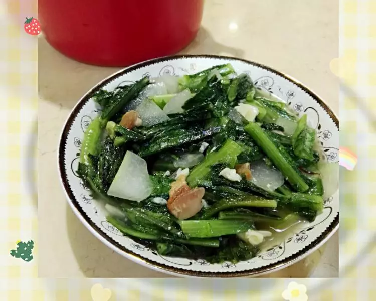 冬瓜片炒油麥菜