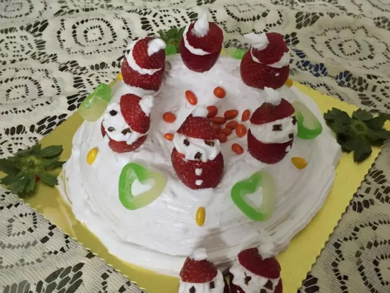 聖誕節草莓戚風蛋糕