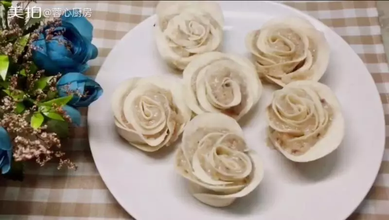momscook~蝦肉餃子花~盛放的玫瑰