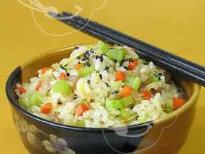 蔬菜肉米炒飯