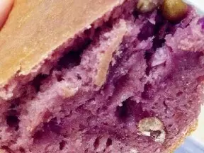 全麥酥皮紫薯蜜豆麵包