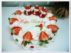 草莓聖誕雪人蛋糕